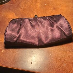Source Unknown Satin Plum Clutch